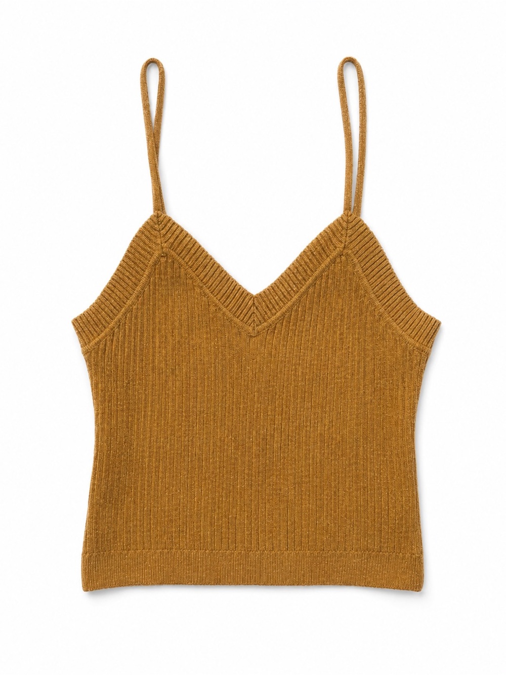 Nasty Gal Metallic Knit Ribbed Sweater Cami Top M